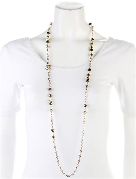 men's chanel chain necklace|Chanel style long necklace.